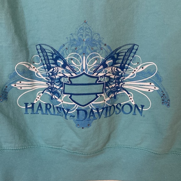 Harley Davidson Zipper Front Hoodie‎ Womens Size M Blue Tennessee - Picture 1 of 11